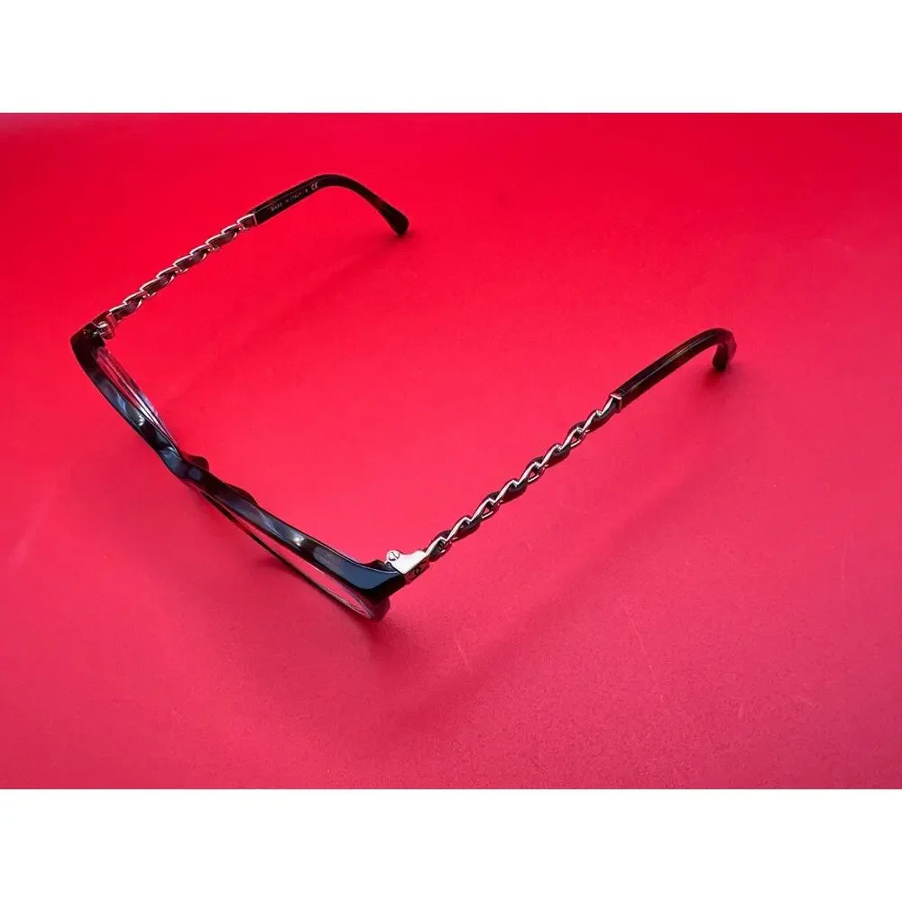 Chanel 3221-Q Gold Tone Intertwine Chain Link Tortoise 51-15-135 Eye Glasses